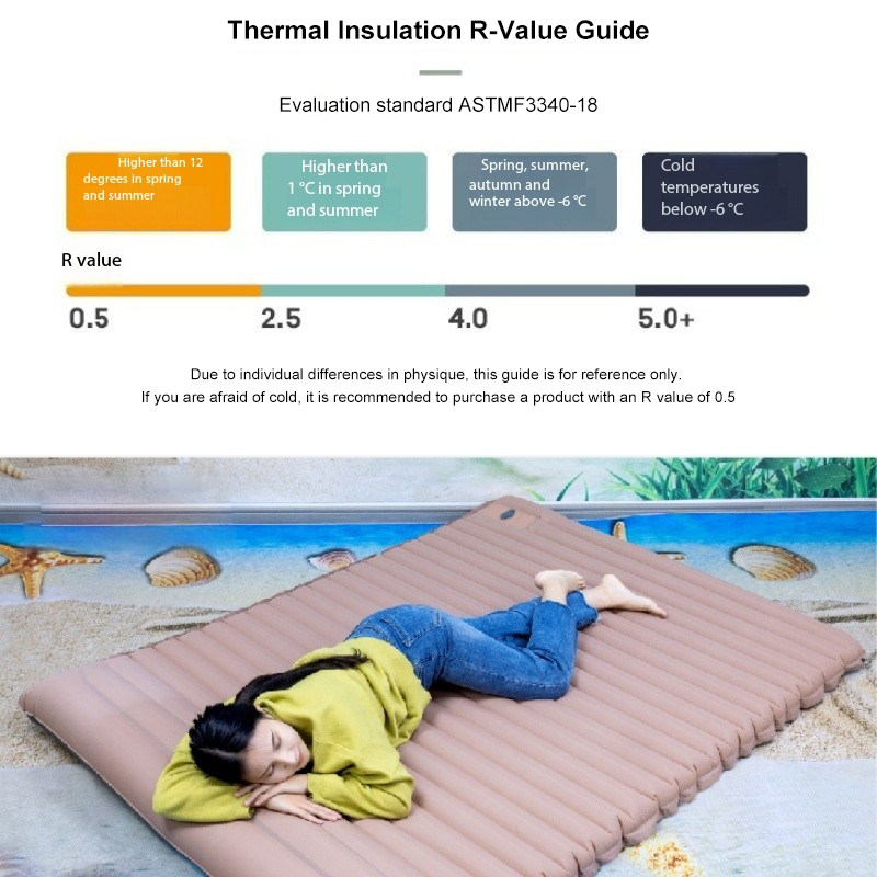 Qihang Double Inflatable Bed Outdoor Camping Tent Mat Thickened Moisture-Proof Temperature Control Portable Inflatable Bed